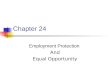 Chapter 24 Employment Protection And Equal Opportunity