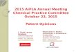 2015 AIPLA Annual Meeting Chemical Practice Committee October 23, 2015 Patent Opinions Edwin (Ted) V. Merkel LeClairRyan, A Professional Corporation 70