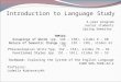 Introduction to Language Study 4-year program Junior students Spring SemesterTOPICS: Groupings of Words Groupings of Words (pp. 146 – 150), slides 6 –