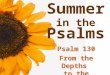 Summer in the Psalms Psalm 130 From the Depths to the Heights