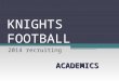 KNIGHTS FOOTBALL 2014 recruiting ACADEMICS. INTRODUCTION