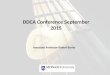 Associate Professor Robert Burke DDCA Conference September 2015