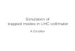 Simulation of trapped modes in LHC collimator A.Grudiev