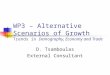 WP3 – Alternative Scenarios of Growth Trends in Demography, Economy and Trade D. Tsamboulas External Consultant