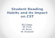 PLC Group: Mr. Keefe Mr. Brewer Mr. Skramstad Student Reading Habits and its Impact on CST