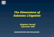 R The Dimensions of Asbestos Litigation Stephen Carroll September 2003 RAND INSTITUTE FOR CIVIL JUSTICE