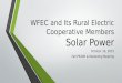 WFEC and Its Rural Electric Cooperative Members Solar Power October 16, 2015 Fall PR-MR & Marketing Meeting