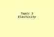 Topic 3 Elasticity Topic 3 Elasticity. Elasticity a Fancy Term  Elasticity is a fancy term for a simple concept  Whenever you see the word elasticity,