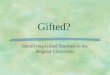 Gifted? Identifying Gifted Students in the Regular Classroom