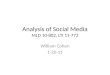 Analysis of Social Media MLD 10-802, LTI 11-772 William Cohen 1-20-11