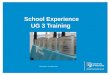 School Experience UG 3 Training Jill Jackson November 2014