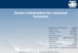GODAE Final Symposium, 12 – 15 November 2008, Nice, France Ocean Initialization for seasonal forecasts ECMWF CAWCR Met Office JMASTEC NCEP MERCATOR-Ocean