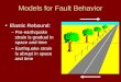 Models for Fault Behavior Elastic Rebound: –Pre-earthquake strain is gradual in space and time –Earthquake strain is abrupt in space and time