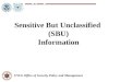 USCG Office of Security Policy and Management Sensitive But Unclassified (SBU) Information
