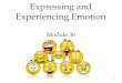 1 Expressing and Experiencing Emotion Module 30. QR code for SG 29 30 31 32 2