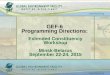 GEF-6 Programming Directions: Extended Constituency Workshop Minsk-Belarus September 22-24, 2015