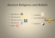 Ancient Religions and Beliefs Buddhism Christianity Confucianism Hinduism Islam Judaism Zoroastrianism Daoism