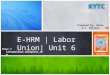 Prepared by: Safaa S.Y. Dalloul E-HRM | Labor Union| Unit 6 2013-2014 