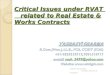 Critical Issues under RVAT related to Real Estate & Works Contracts Udaipur-02.05.2015 Yashasvi Sharma & Assocites