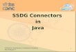 ©Centre for Development of Advanced Computing  1 SSDG Connectors in Java