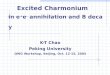 Excited Charmonium in e + e - annihilation and B decay K-T Chao Peking University QWG Workshop, Beijing, Oct. 12-15, 2004