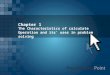 Chapter 1 The Characteristics of calculate Operation and its’ uses in problem solving