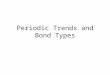 Periodic Trends and Bond Types. Take notes on the following: The trend as you go across and as you go down the periodic table, and why it occurs for: