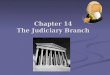 Chapter 14 The Judiciary Branch. Supreme Court Constitution Constitution President nominates, Senate approves President nominates, Senate approves 9 Justices