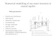 Numerical modelling of sea water intrusion in coastal aquifer Main parameters Particle-size distribution Bulk density Hydraulic conductivity Transmissivity