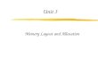 Memory Bugs Unit 3 Memory Layout and Allocation. system level programming Software College Northeastern University 2 Several Uses of Memory  Static Allocation
