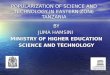 POPULARIZATION OF SCIENCE AND TECHNOLOGY IN EASTERN ZONE TANZANIA BY JUMA HAMSINI MINISTRY OF HIGHER EDUCATION SCIENCE AND TECHNOLOGY