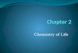 Chemistry of Life. Basic Structures of Life Matter: Matter: Has mass and occupies space Element: Element: Pure substance Compound: Compound: Chemical