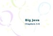 Big Java Chapters 3-6. Object-Oriented Concepts(review) Encapsulation – hiding unimportant details Black box – something that magically “does its thing”