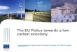 The EU Policy towards a low carbon economy Fabrizio Barbaso, Deputy Director General for Energy, DG TREN, European Commission EUROPEAN COMMISSION