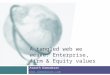 A TANGLED WEB WE WEAVE: ENTERPRISE, FIRM & EQUITY VALUES Aswath Damodaran 