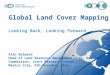 Global Land Cover Mapping Looking Back, Looking Forward Alan Belward Head of Land Resource Management Unit, European Commisison, Joint Research Centre