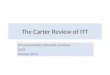 The Carter Review of ITT ITT partnerships self-audit summary UCET October 2015
