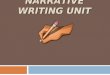 NARRATIVE WRITING UNIT. DAY 1: ANALYZING Why Do We Tell Stories? (prompt) Part A Think about the many reasons why people tell stories, then write about