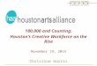 180,000 and Counting: Houston’s Creative Workforce on the Rise November 19, 2015 Christine Harris