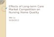 Effects of Long-term Care Market Competition on Nursing Home Quality Wei Lu 9/19/2013