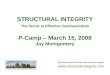 Businesses built to last start with Structural Integrity  STRUCTURAL INTEGRITY The Secret to Effective Communication P-Camp