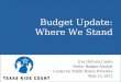 Budget Update: Where We Stand Eva DeLuna Castro Senior Budget Analyst Center for Public Policy Priorities May 13, 2011