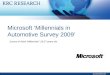 Www.krcresearch.com Microsoft ‘Millennials in Automotive Survey 2009’ Survey of Adult “Millennials” 18-27 years old