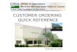 CUSTOMER ORDERING QUICK REFERENCE GUIDE November 20, 2015