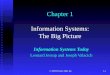 © 2003 Prentice Hall, Inc.1-1 Chapter 1 Information Systems: The Big Picture Information Systems Today Leonard Jessup and Joseph Valacich