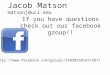 If you have questions check out our facebook group!!  Jacob Matson matsonj@uci.edu