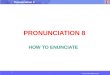 © 2014 wheresjenny.com Pronunciation 8 PRONUNCIATION 8 HOW TO ENUNCIATE