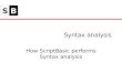 SB Syntax analysis How ScriptBasic performs Syntax analysis