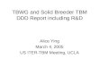 TBWG and Solid Breeder TBM DDD Report including R&D Alice Ying March 4, 2005 US ITER-TBM Meeting, UCLA
