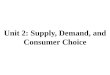 Unit 2: Supply, Demand, and Consumer Choice. Supply and Demand Review 1.Define the Law of Demand 2.Define the Law of Supply 3.What is the difference between